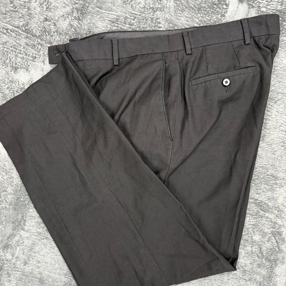 J. Ferrar Dress Pants Men 32x30 Black Modern Fit Trousers SS6-3604